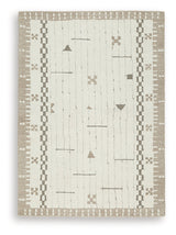 Dot Cream/Brown/Taupe Medium Rug by Ashley at Eve Furniture