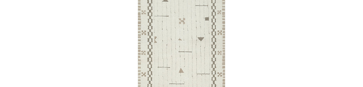 Dot Cream/Brown/Taupe Medium Rug by Ashley at Eve Furniture