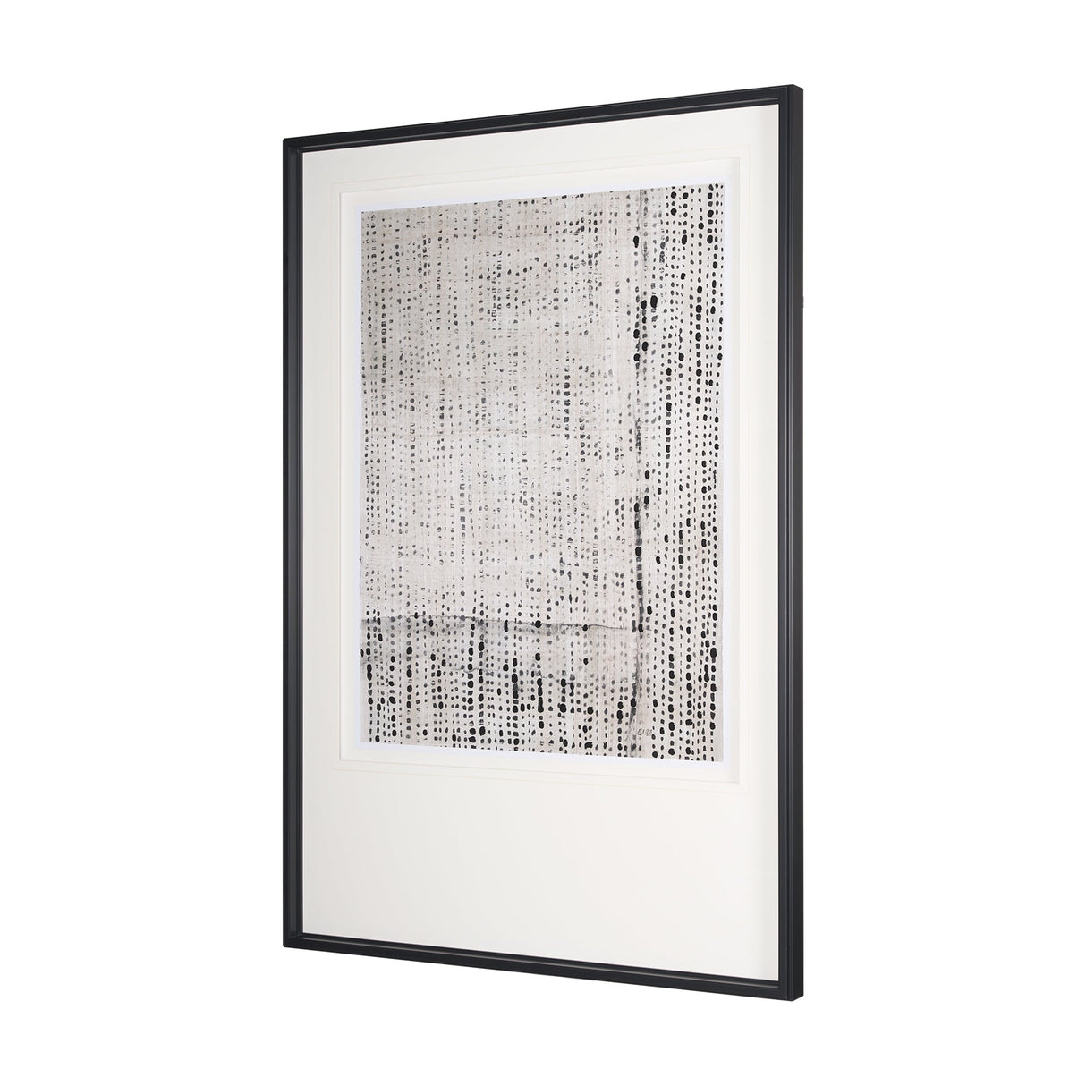 Dot Texture Tan I by Mercana Studio a Hand Embellished Textured Framed Art Print Matted under Glass by Mercana at Eve Furniture