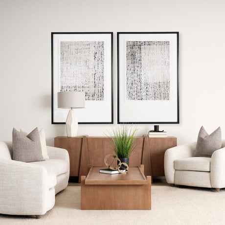 Dot Texture Tan I by Mercana Studio a Hand Embellished Textured Framed Art Print Matted under Glass by Mercana at Eve Furniture