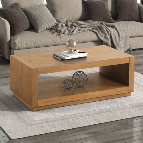 Dothan Medium Oak Coffee Table by Furniture of America at Eve Furniture