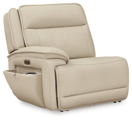 Double Deal Almond 4-Piece Dual Power Leather Reclining Modular Sectional by Ashley at Eve Furniture