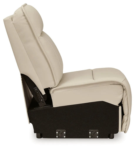 Double Deal Almond Armless Chair by Ashley at Eve Furniture