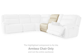Double Deal Almond Armless Chair by Ashley at Eve Furniture