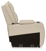 Double Deal Almond Console with Storage by Ashley at Eve Furniture