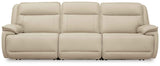 Double Deal Almond Power Reclining Sofa & Loveseat by Ashley at Eve Furniture