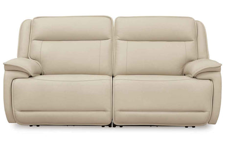 Double Deal Almond Power Reclining Sofa & Loveseat by Ashley at Eve Furniture