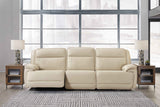 Double Deal Almond Power Reclining Sofa & Loveseat by Ashley at Eve Furniture