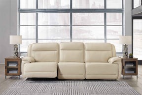 Double Deal Almond Power Reclining Sofa & Loveseat by Ashley at Eve Furniture