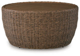Double Point Beige Outdoor Coffee Table by ASHLEY FURNITURE at Eve Furniture