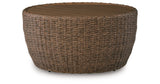 Double Point Beige Outdoor Coffee Table by ASHLEY FURNITURE at Eve Furniture