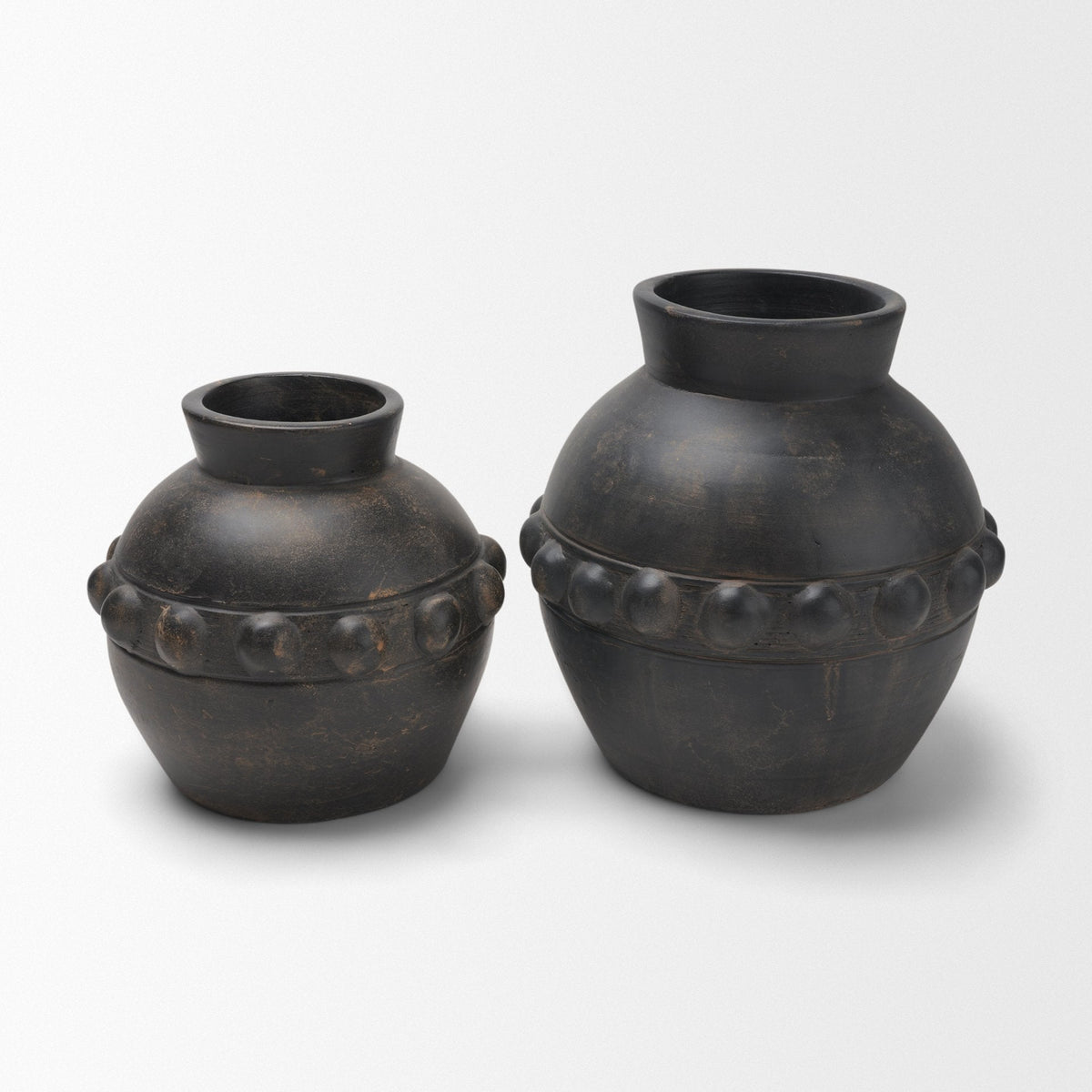 Douro Small Earthy Brown Dotted Vase by Mercana at Eve Furniture