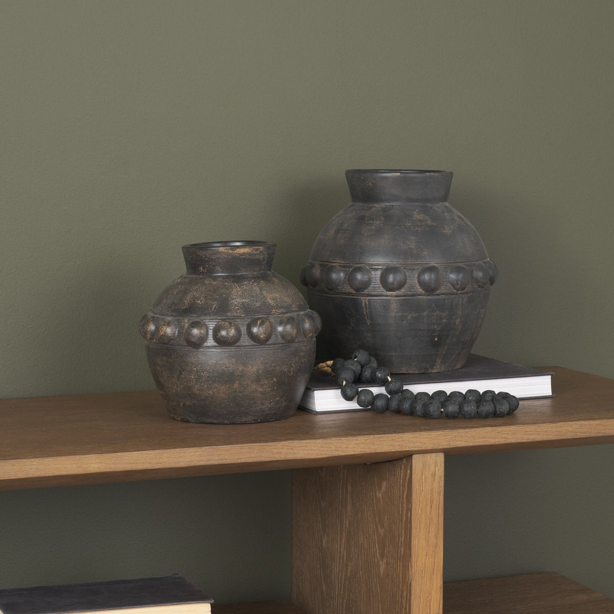 Douro Small Earthy Brown Dotted Vase by Mercana at Eve Furniture