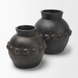 Douro Small Earthy Brown Dotted Vase by Mercana at Eve Furniture