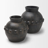 Douro Small Earthy Brown Dotted Vase by Mercana at Eve Furniture