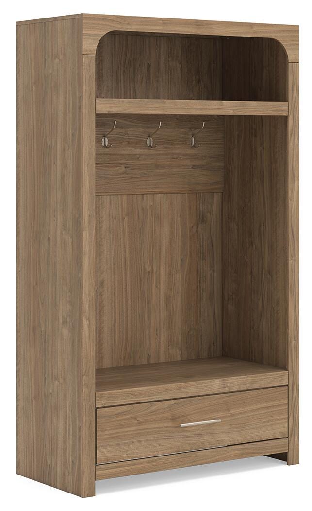 Dovander Brown Hall Tree with Storage Bench