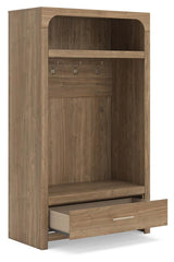 Dovander Brown Hall Tree with Storage Bench