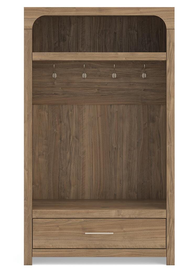 Dovander Brown Hall Tree with Storage Bench