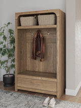 Dovander Brown Hall Tree with Storage Bench
