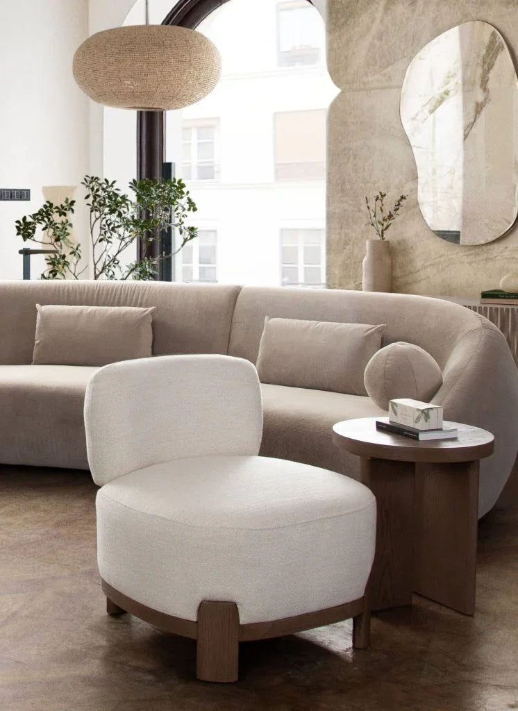 Dove Cream Fabric Armless Accent Chair by Diamond Sofa at Eve Furniture