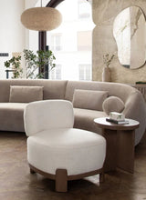 Dove Cream Fabric Armless Accent Chair by Diamond Sofa at Eve Furniture