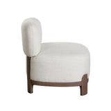 Dove Cream Fabric Armless Accent Chair by Diamond Sofa at Eve Furniture