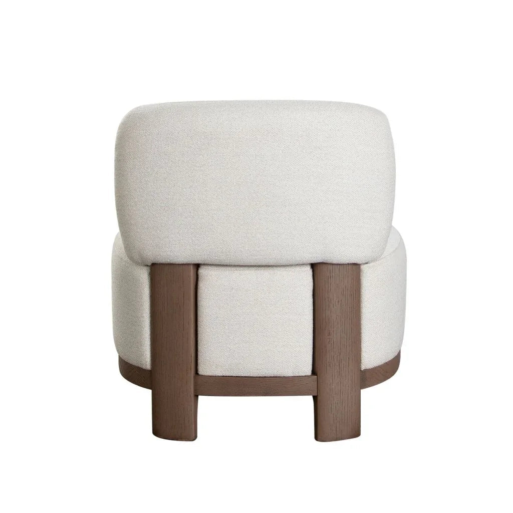 Dove Cream Fabric Armless Accent Chair by Diamond Sofa at Eve Furniture