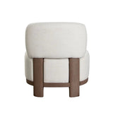 Dove Cream Fabric Armless Accent Chair by Diamond Sofa at Eve Furniture