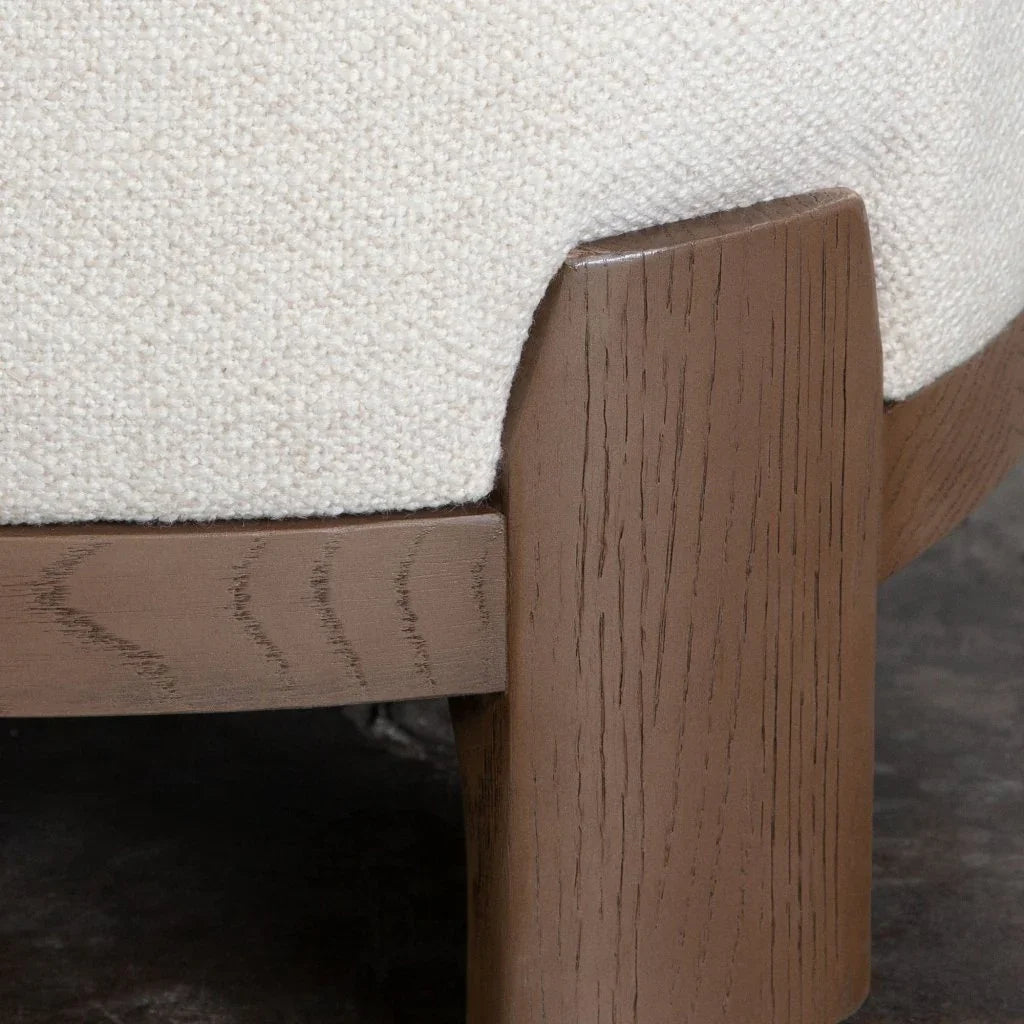Dove Cream Fabric Armless Accent Chair by Diamond Sofa at Eve Furniture