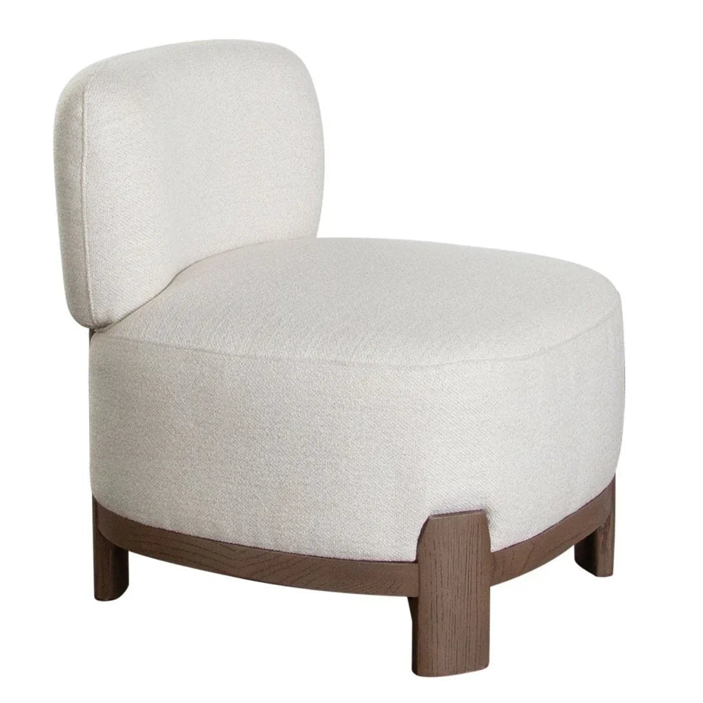 Dove Cream Fabric Armless Accent Chair by Diamond Sofa at Eve Furniture