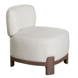 Dove Cream Fabric Armless Accent Chair by Diamond Sofa at Eve Furniture