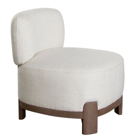 Dove Cream Fabric Armless Accent Chair by Diamond Sofa at Eve Furniture