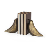 Dover (Set of 2) Gold Aluminum Dove Bookends by Mercana at Eve Furniture