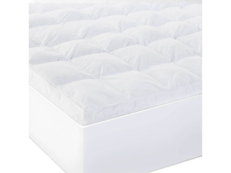 Down Alternative White King 3" Mattress Topper by Malouf at Eve Furniture