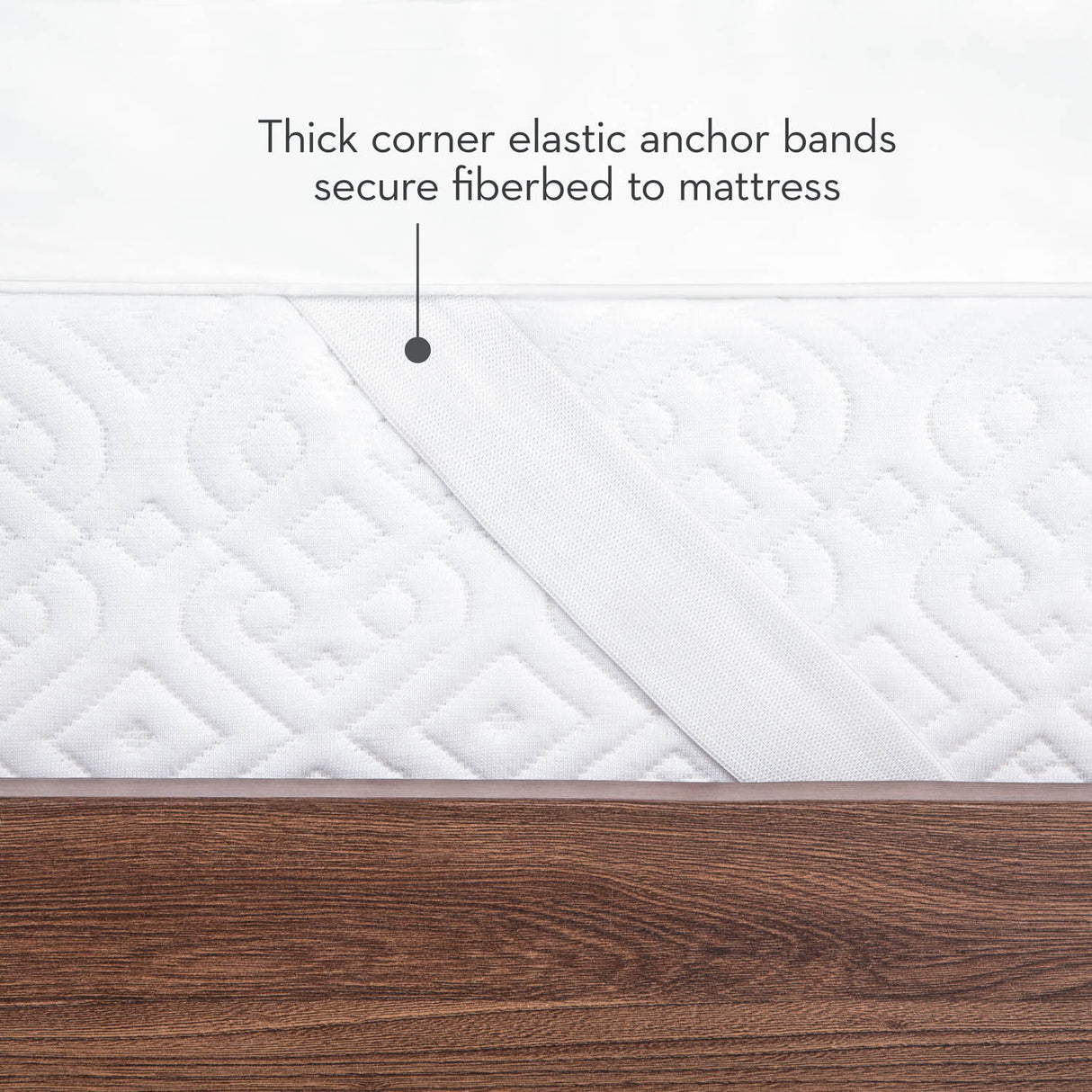 Down Alternative White Twin 3" Mattress Topper by Malouf at Eve Furniture