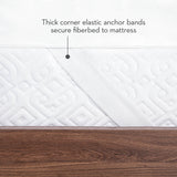 Down Alternative White Twin 3" Mattress Topper by Malouf at Eve Furniture