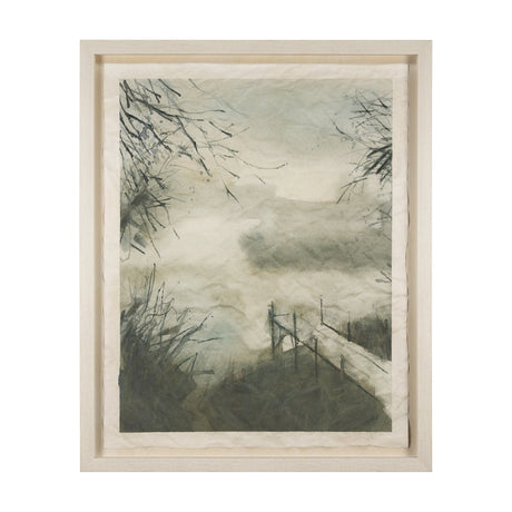 Down By The Dock by Mercana Studio a Hand Embellished Framed Art Print Matted under Glass by Mercana at Eve Furniture