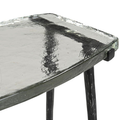 Downey 17" Side Table with Glass Top by Home Trends & Design at Eve Furniture