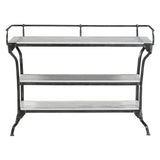 Downey 50" Console Table with White Marble and Black Metal Base by Home Trends & Design at Eve Furniture