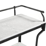 Downey 50" Console Table with White Marble and Black Metal Base by Home Trends & Design at Eve Furniture