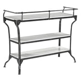 Downey 50" Console Table with White Marble and Black Metal Base by Home Trends & Design at Eve Furniture