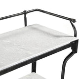 Downey 50" Console Table with White Marble and Black Metal Base by Home Trends & Design at Eve Furniture