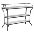 Downey 50" Console Table with White Marble and Black Metal Base by Home Trends & Design at Eve Furniture