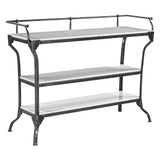 Downey 50" Console Table with White Marble and Black Metal Base by Home Trends & Design at Eve Furniture