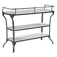 Downey 50" Console Table with White Marble and Black Metal Base by Home Trends & Design at Eve Furniture