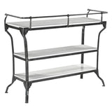 Downey 50" Console Table with White Marble and Black Metal Base by Home Trends & Design at Eve Furniture