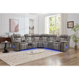 Innova Grey Reclining Sectional by New Era Innovations at Eve Furniture