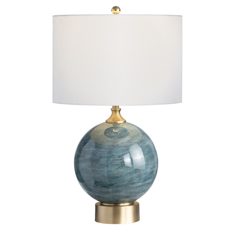 Downs Teal Table Lamp by Crestview at Eve Furniture