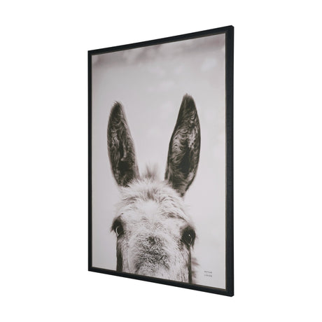 Downward Facing Donkey Sepia by Nathan Larson Textured Framed Canvas Photo Print by Mercana at Eve Furniture