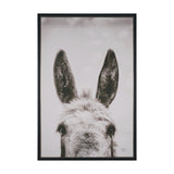 Downward Facing Donkey Sepia by Nathan Larson Textured Framed Canvas Photo Print by Mercana at Eve Furniture